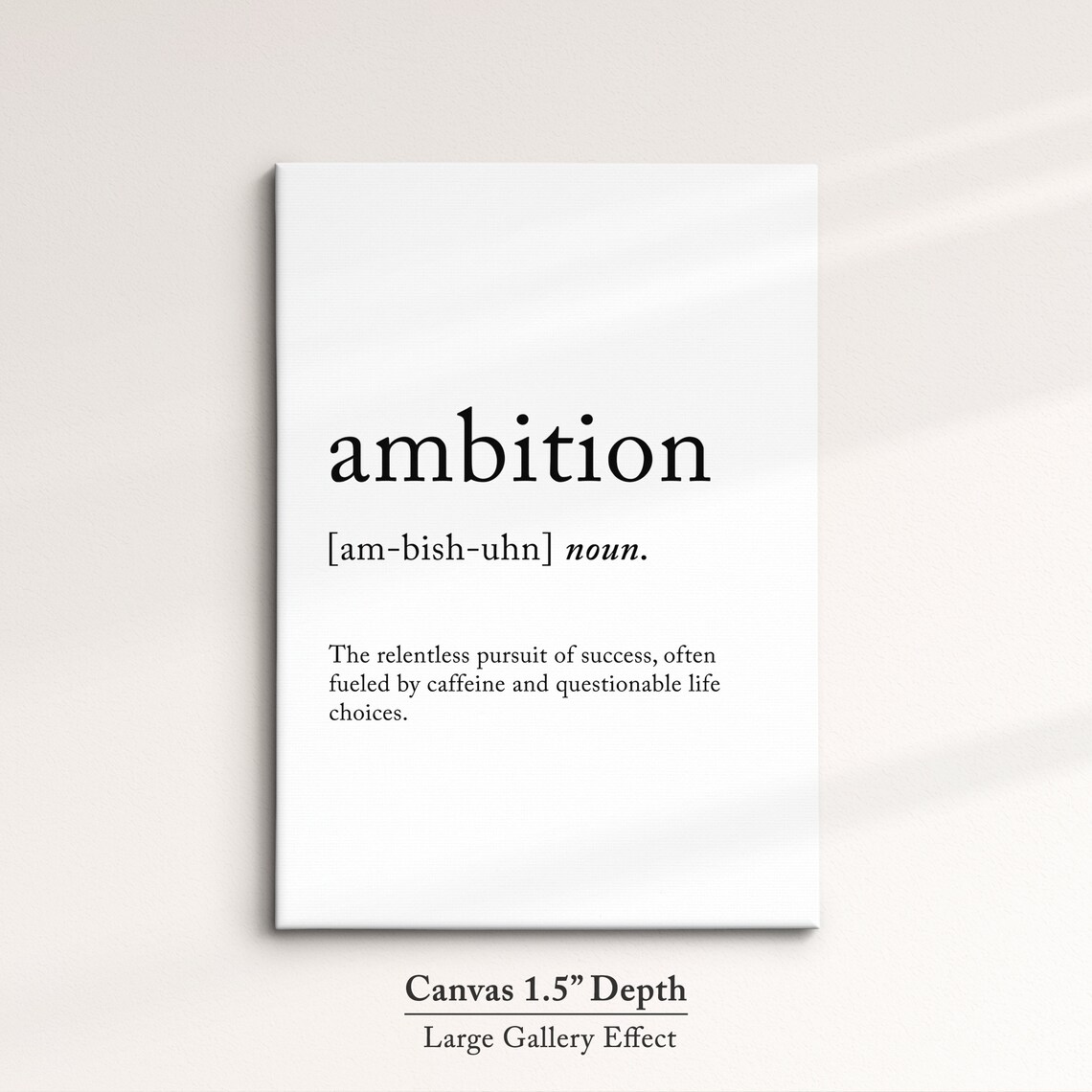 Ambition Funny Dictionary Definition Quote Minimalist Wall Art Poster - Image 3
