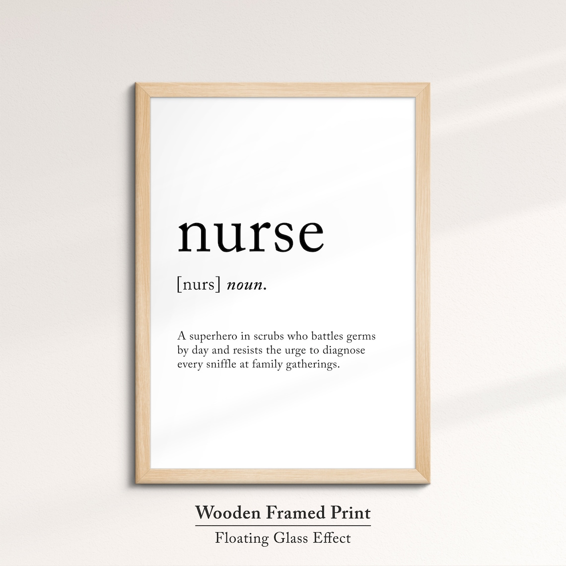 Nurse Funny Dictionary Definition Quote Minimalist Poster Gift - Image 6