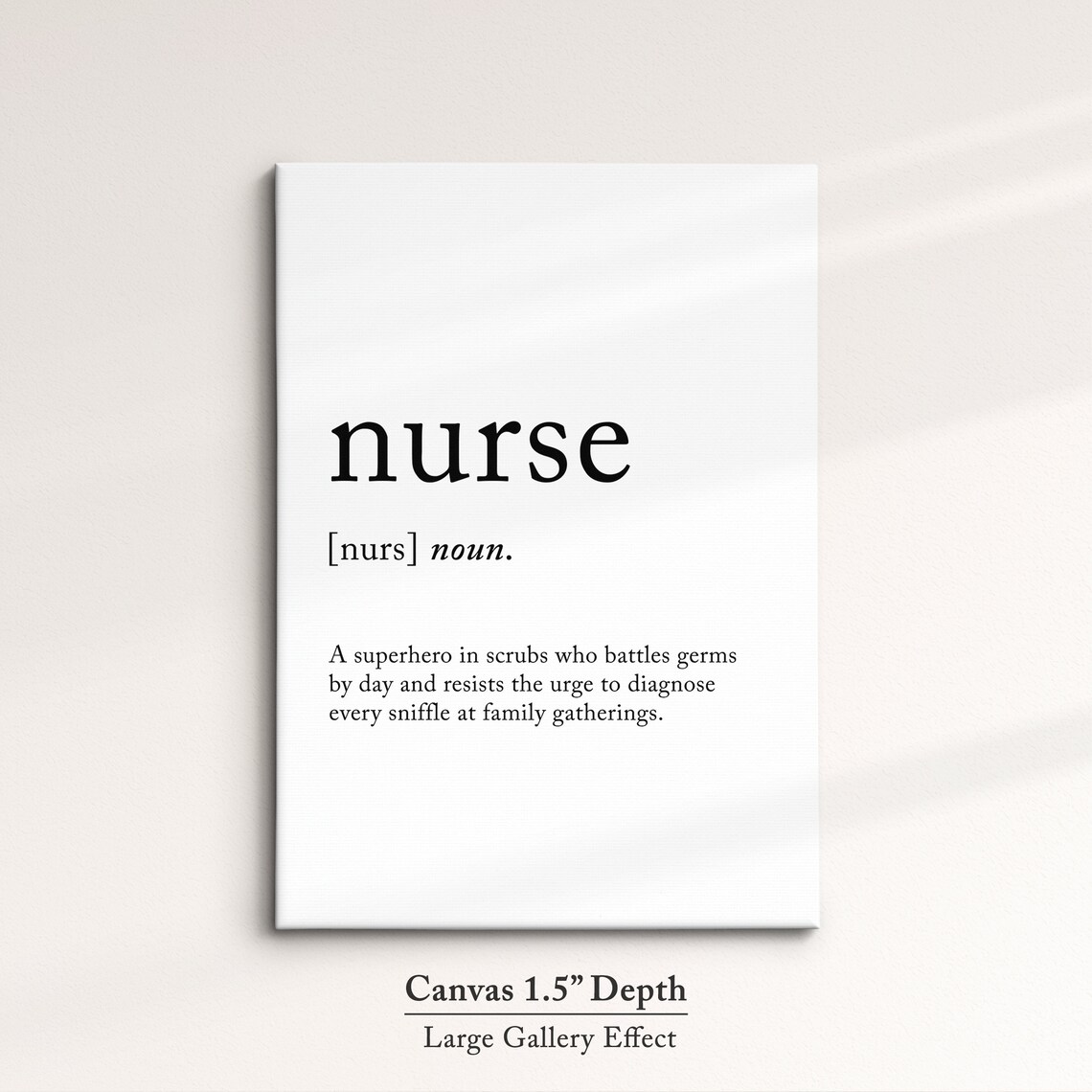 Nurse Funny Definition Dictionary Quote Minimalist Framed Print Framed Wall Art Poster Home Decor Interior Funny Gift For Nurses - Image 3