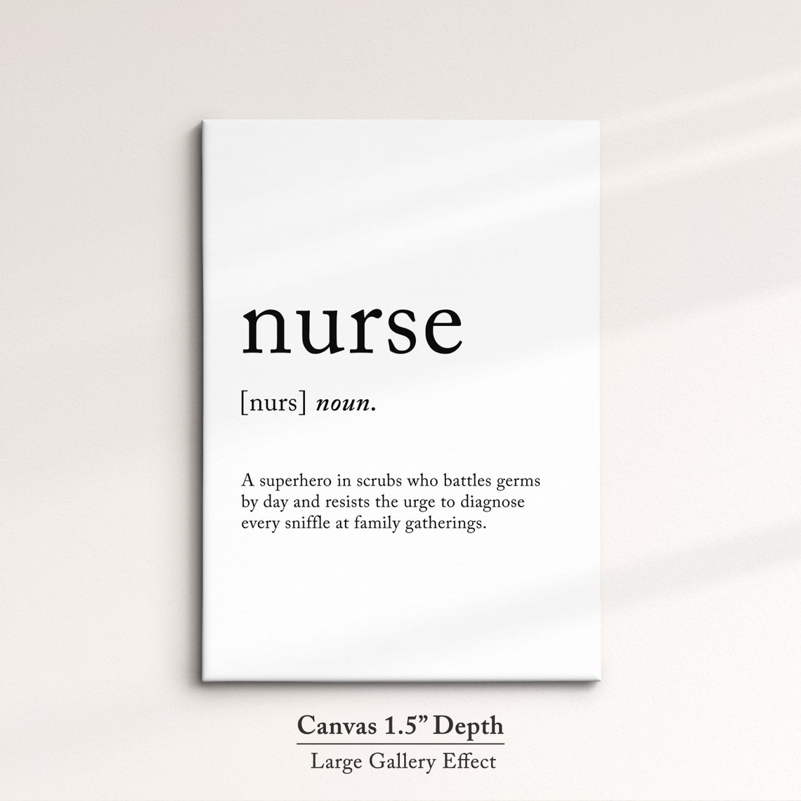 Nurse Funny Dictionary Definition Quote Minimalist Poster Gift - Image 3