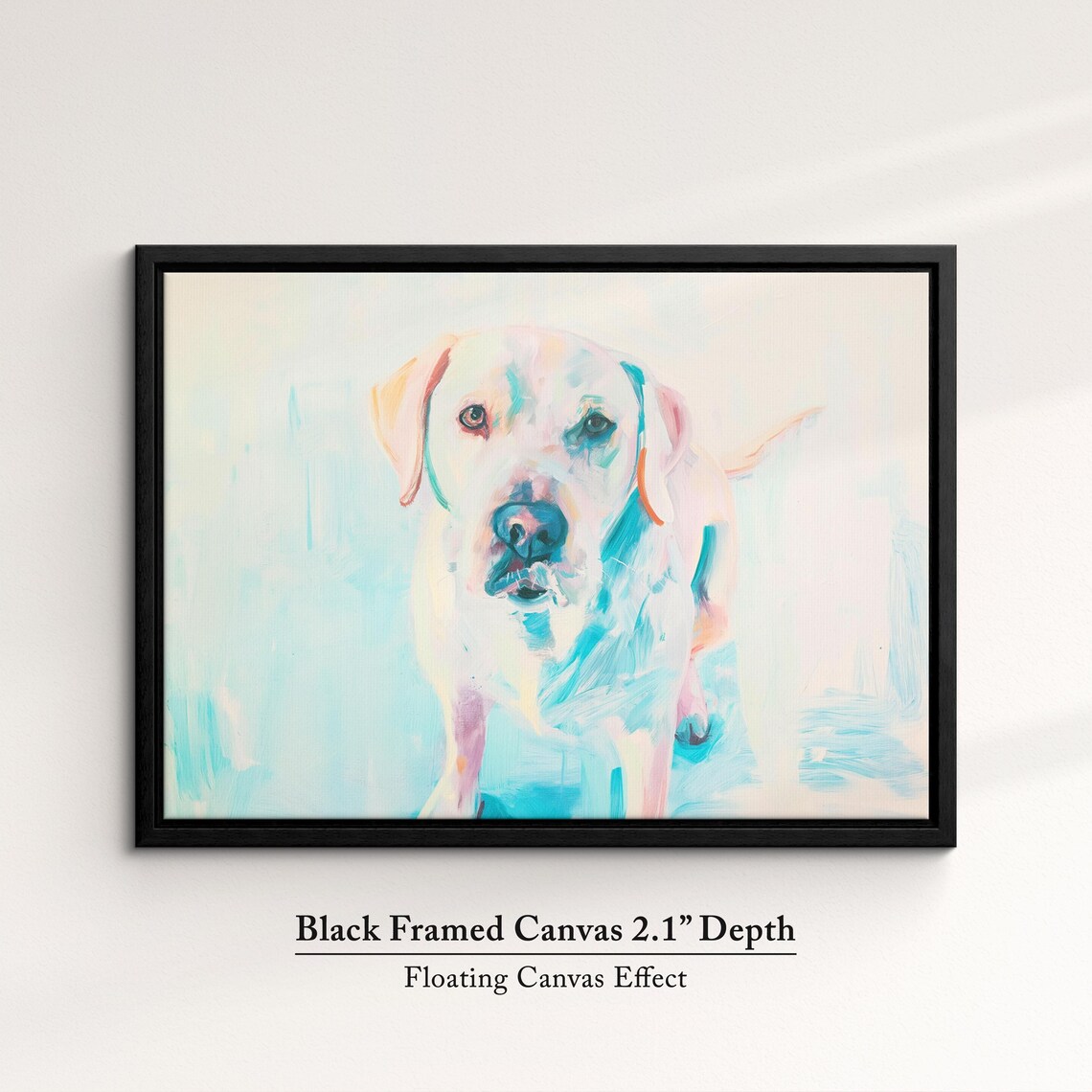Golden Retriever Soft Pastel Abstract Portrait Painting Dog Poster - Image 2