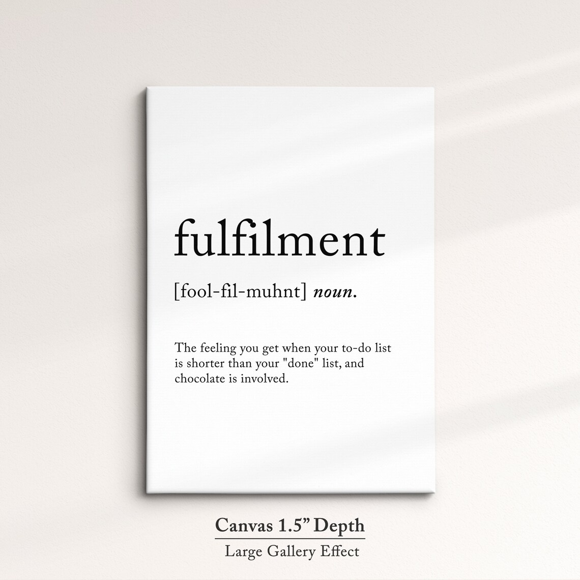 Fulfilment Funny Definition Dictionary Quote Minimalist Framed Print Framed Wall Art Poster Home Decor Interior Inspirational Gifts - Image 3
