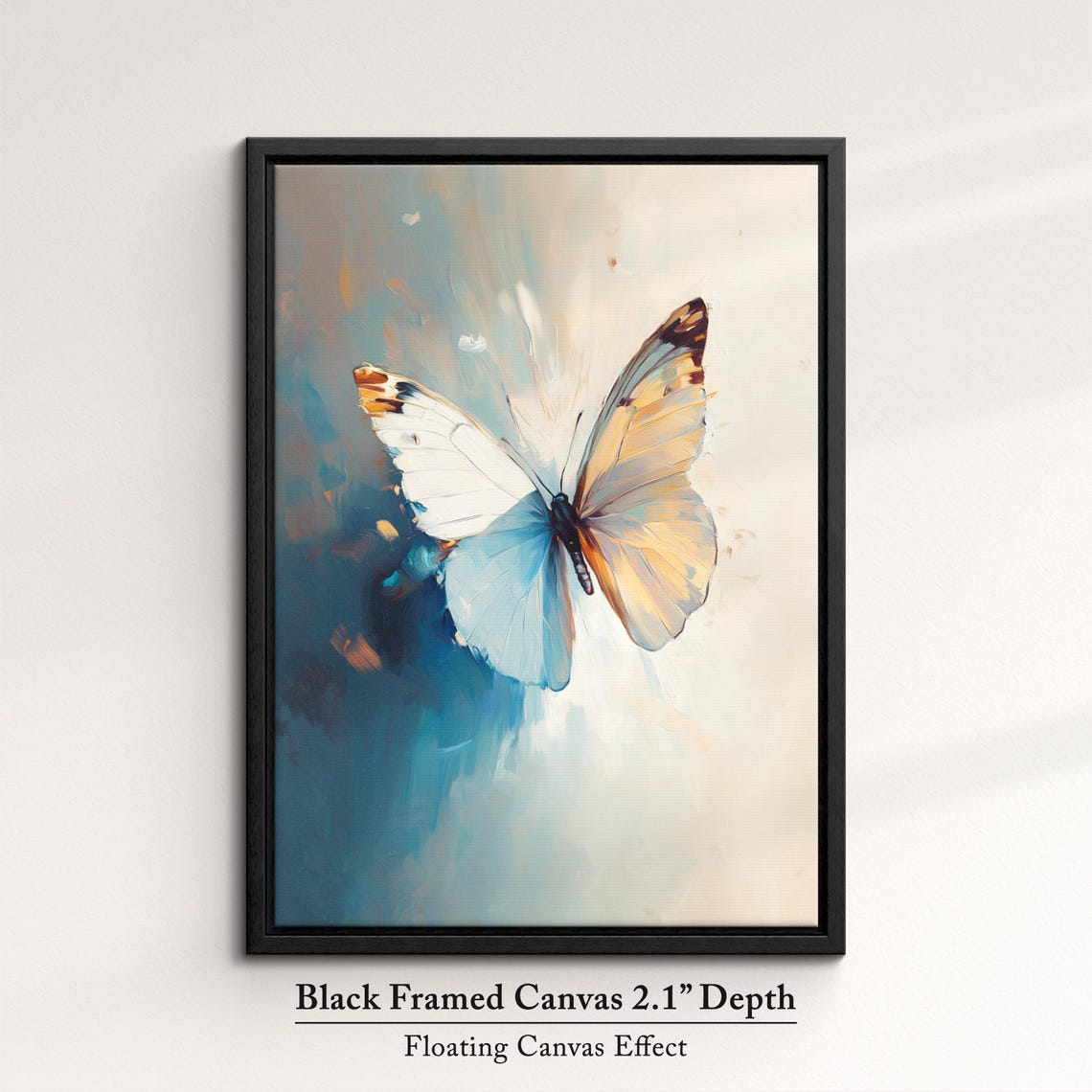 Colorful Butterfly Abstract Oil Painting Framed Print Framed Portrait Wall Art Poster Home Decor Interior Butterfly Lover Gift - Image 2
