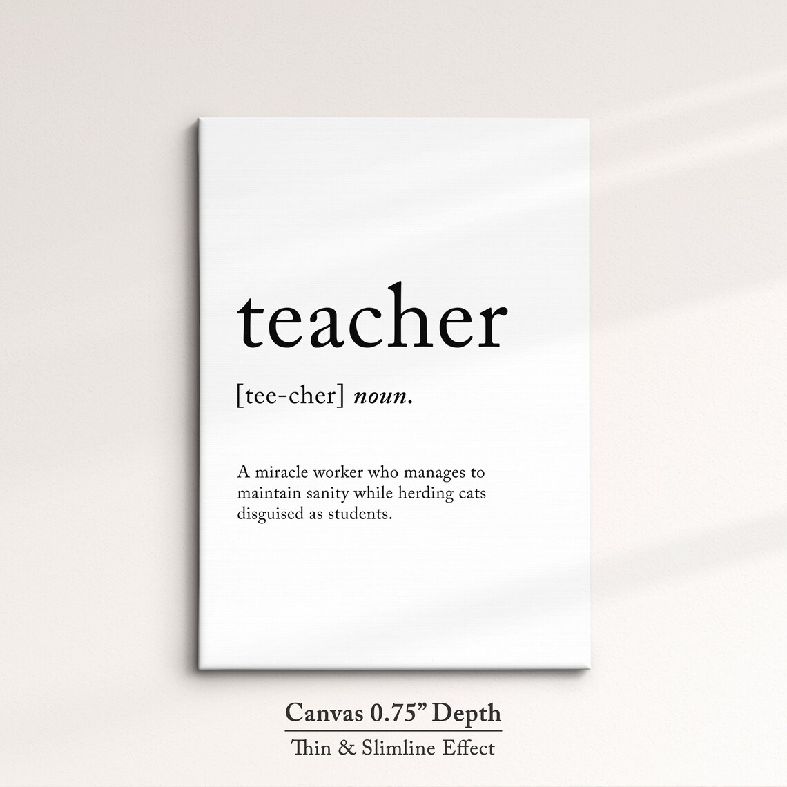 Teacher Funny Definition Dictionary Quote Minimalist Framed Print Framed Wall Art Poster Home Decor Interior Gifts For Teachers - Image 4