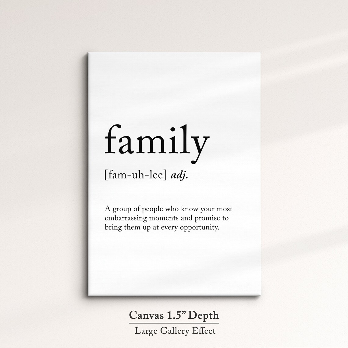 Family Funny Definition Dictionary Quote Minimalist Framed Print Framed Wall Art Poster Home Decor Interior Funny Gifts For Family - Image 3