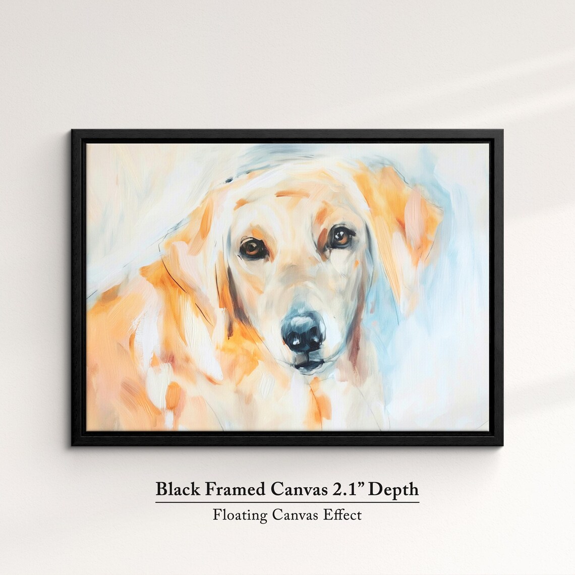 Golden Retriever Puppy Face Watercolor Peach Portrait Dog Wall Poster - Image 2
