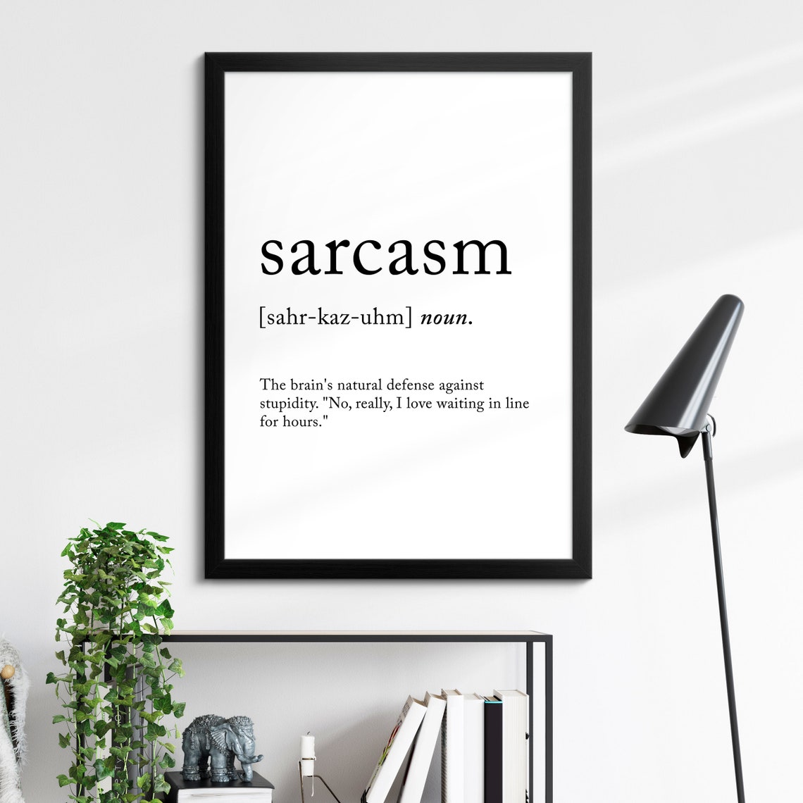 Sarcasm Funny Dictionary Definition Quote Minimalist Typography Poster - Image 8