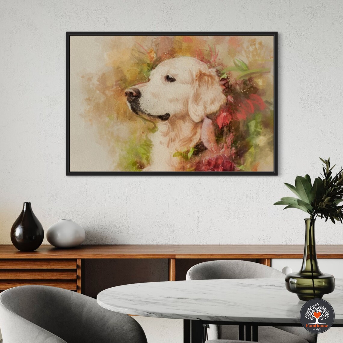 Custom Pet Watercolor Portrait, Personalized Pet Art Print - Image 6