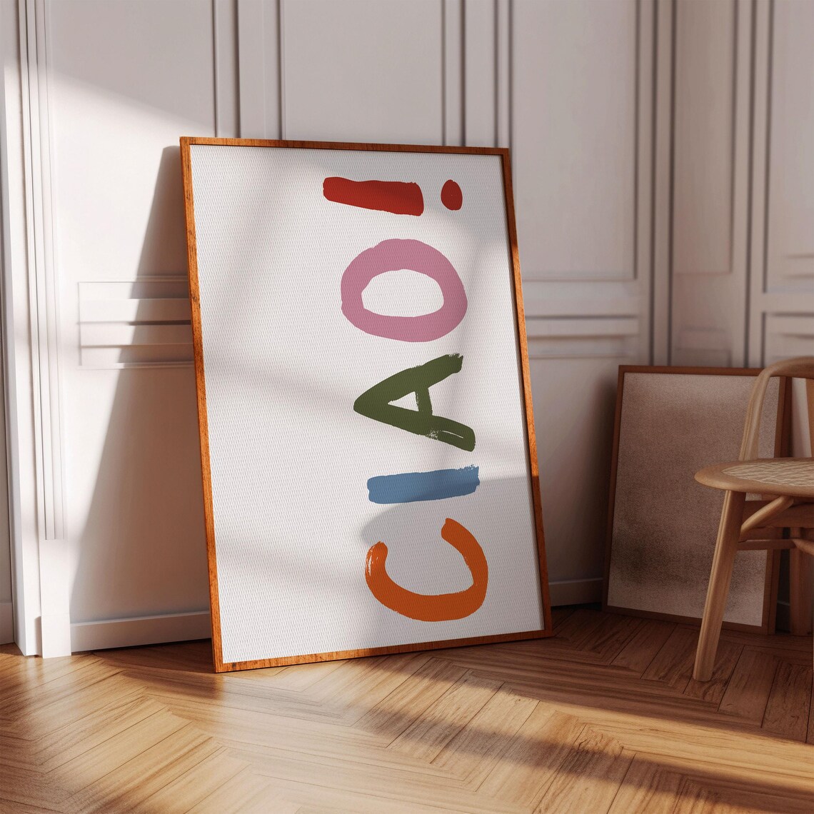 Ciao Print, Retro Vintage Italian Quote Art Poster
