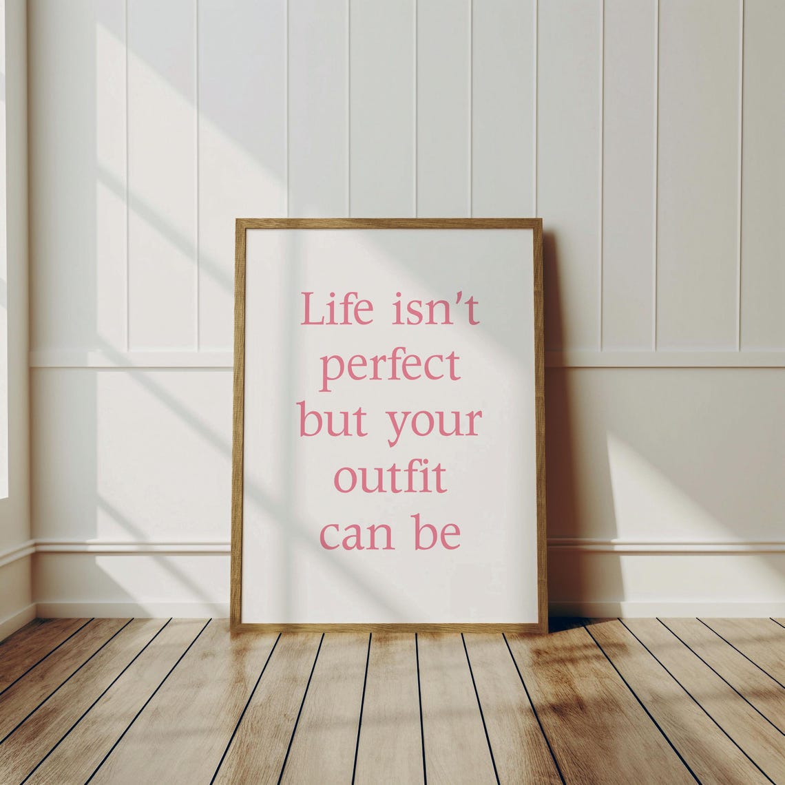 Life Isnt Perfect But Your Outfit Can Be Poster Cute Girls Bedroom Decor Pink Wall Art Bathroom Wall Decor Bedroom Prints For Teen Girls - Image 3