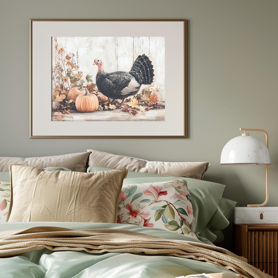 Thanksgiving Turkey Pumpkin Patch Vintage Autumn Farmhouse Fall Poster - Image 4