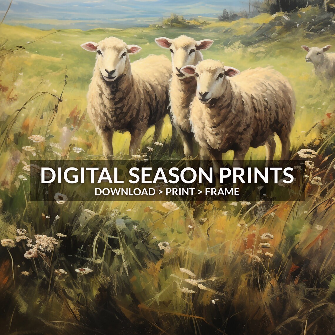 Sheep Painting Vintage Ireland Farmhouse Art Print - Image 6