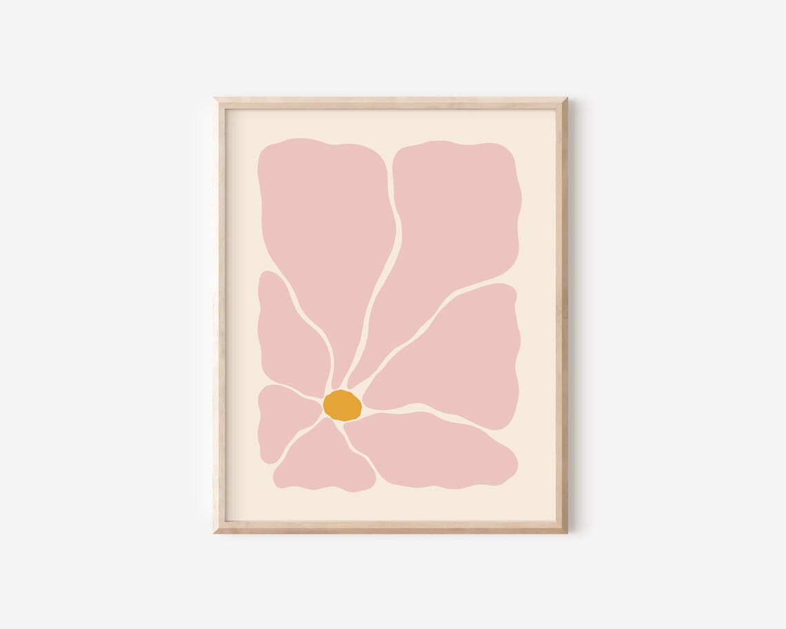 Groovy Flower Art Print, Matisse-Inspired 70s Floral - Image 2