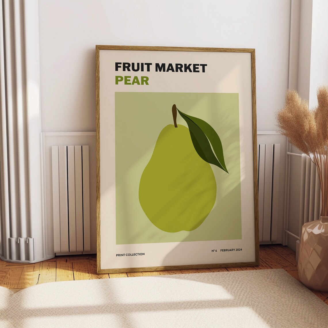 Pear Fruit Market Abstract Poster, Kitchen Wall Art - Image 2