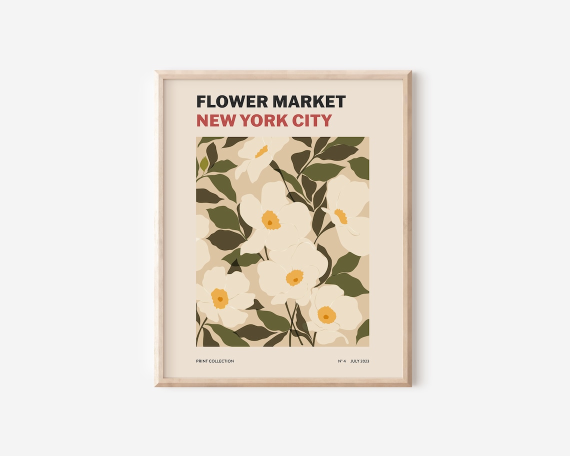 Flower Market Wild Rose Botanical Art Print