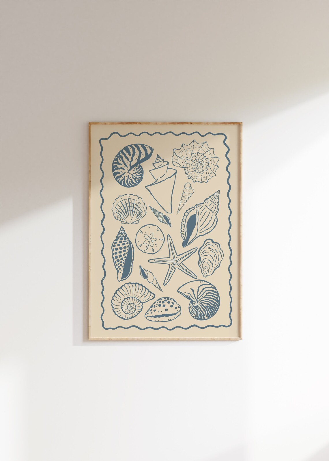 Seashells Line Art Print, Boho Coastal Decor - Image 2