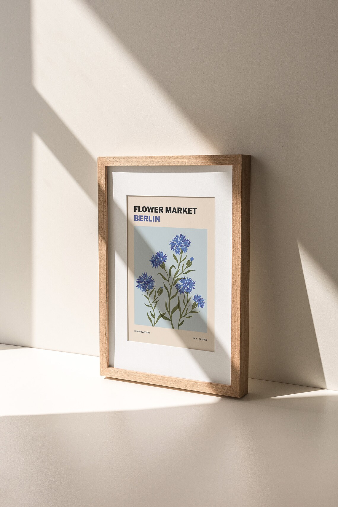 Flower Market Print, Cornflower Botanical Poster - Image 3