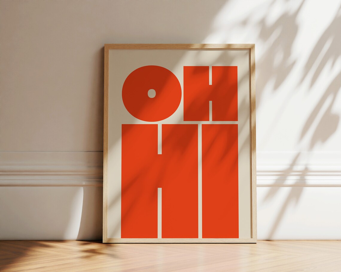 Oh Hi Modern Typography Art Print - Image 4