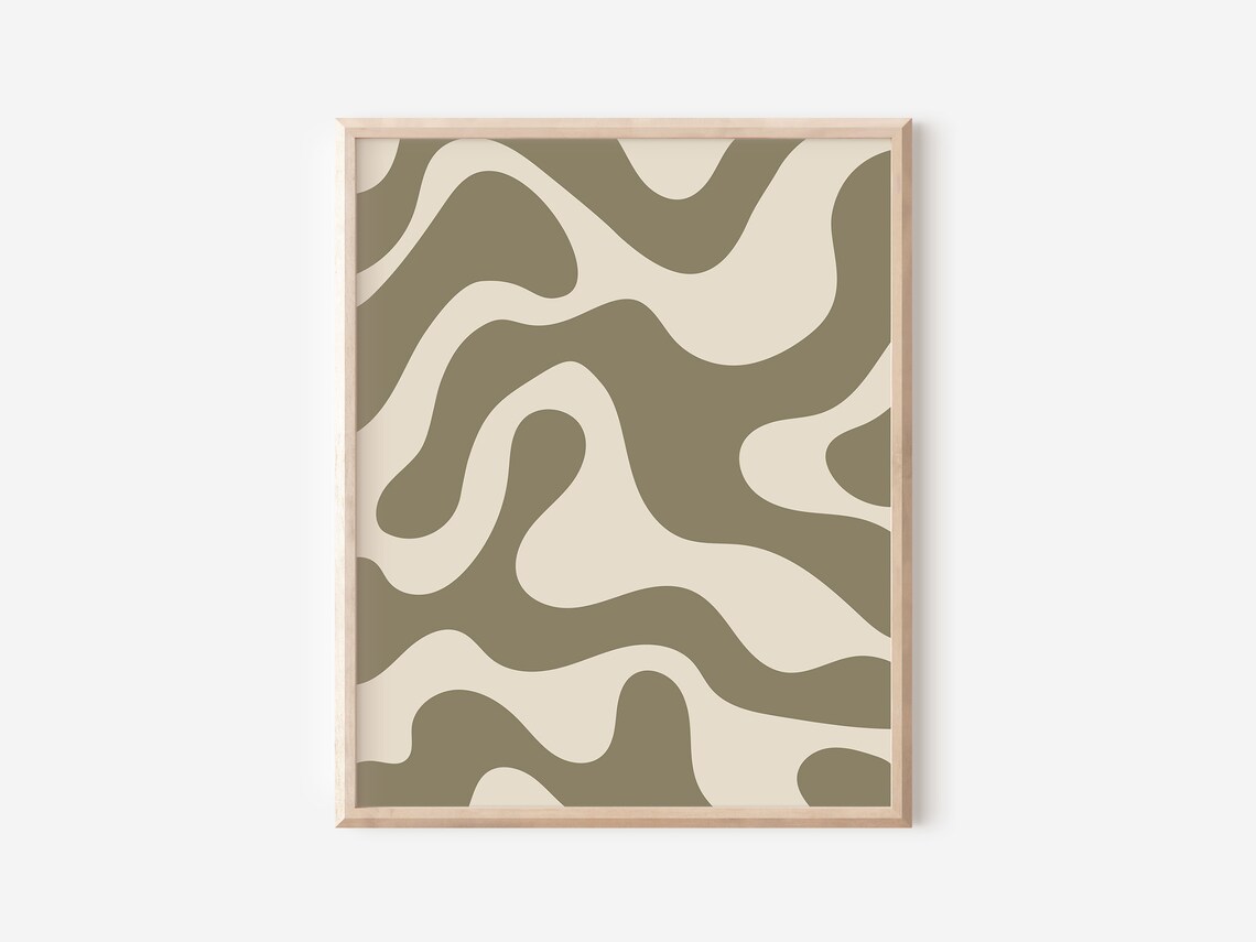 Japandi Modern Abstract Art Print, Neutral Decor - Image 2