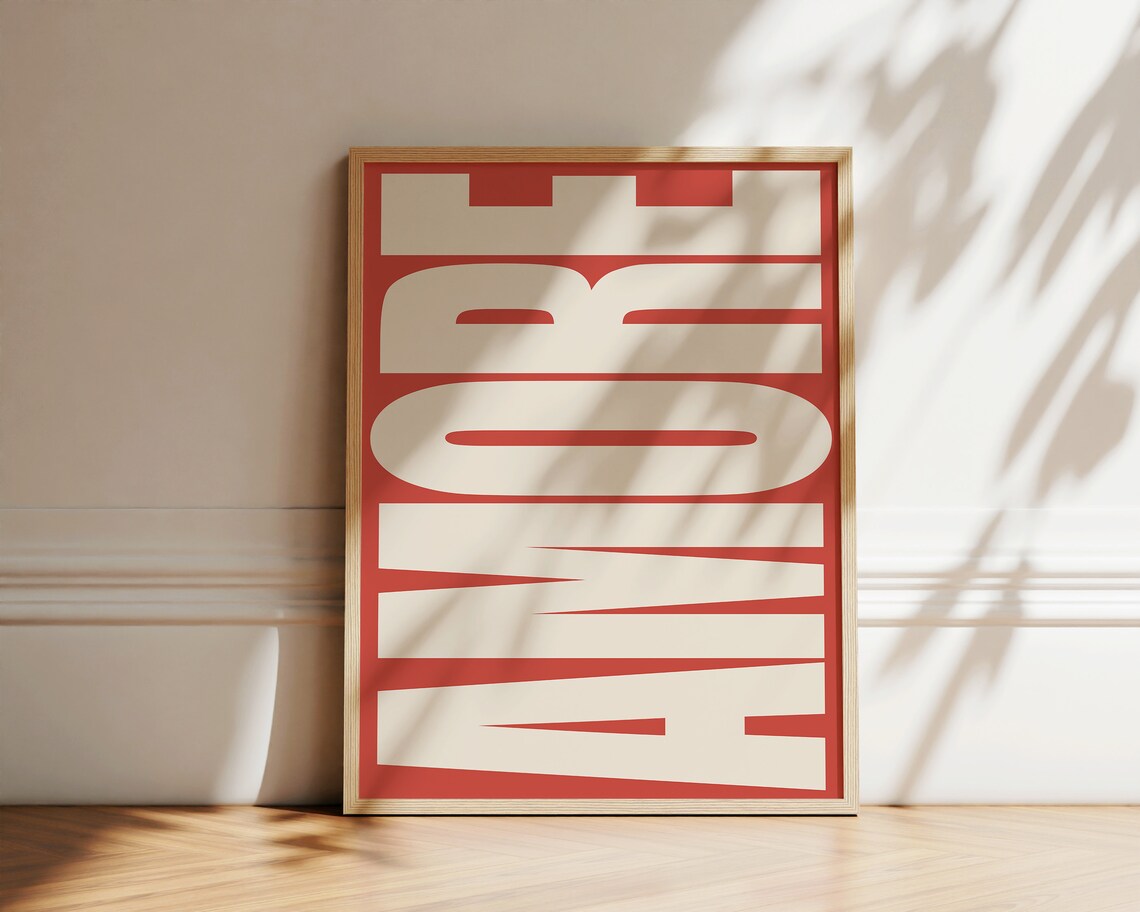 Amore Trendy Gallery Wall Art Poster