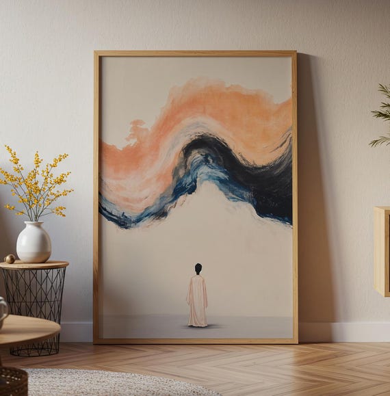 Minimalist Dreamscape Art Print Contemplative Abstract Poster Elegant Zen Wall