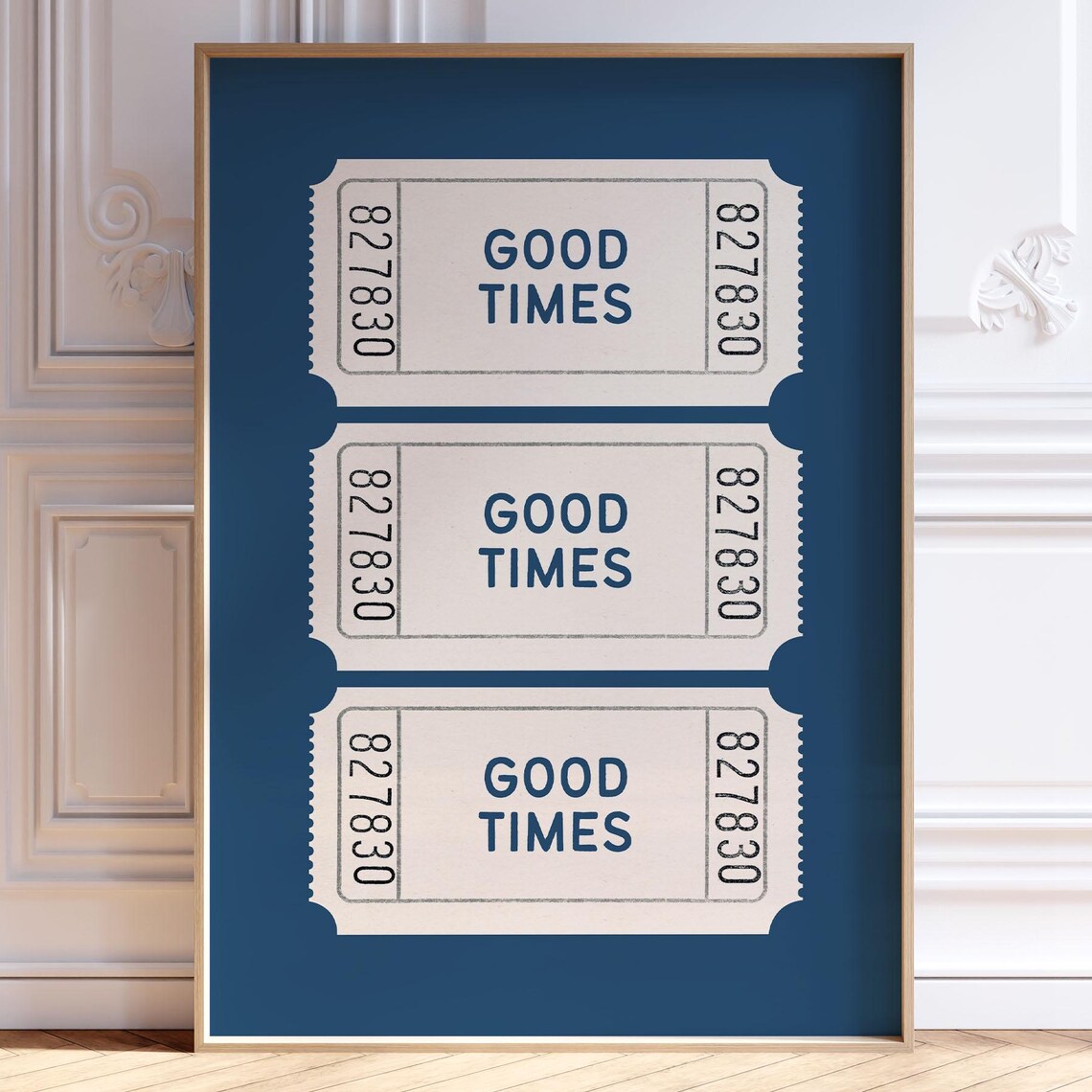 Good Times Ticket Trendy Wall Art, Preppy Poster