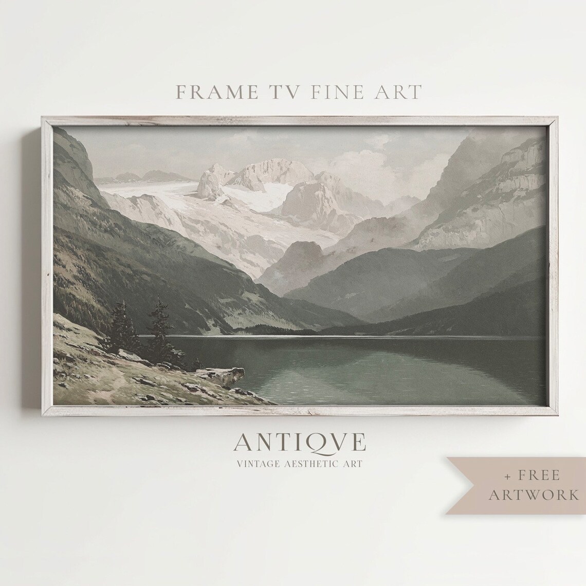 Lake Landscape, Country Winter Art Print