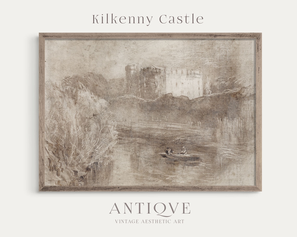 Kilkenny Castle Ireland Rustic Vintage Painting