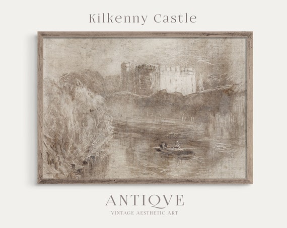 Kilkenny Castle Ireland Rustic Vintage Painting