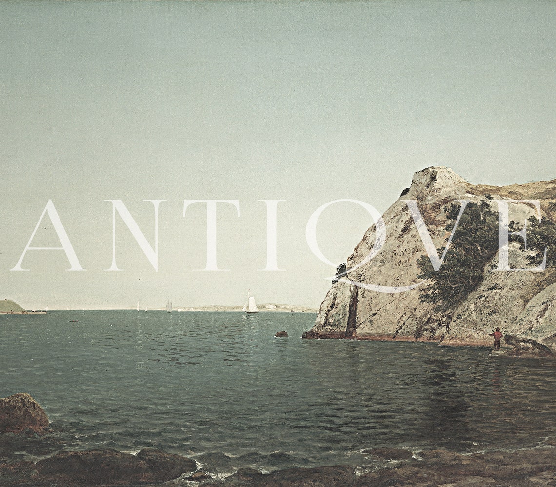 Vintage Coastal Seascape Art Print - Image 2