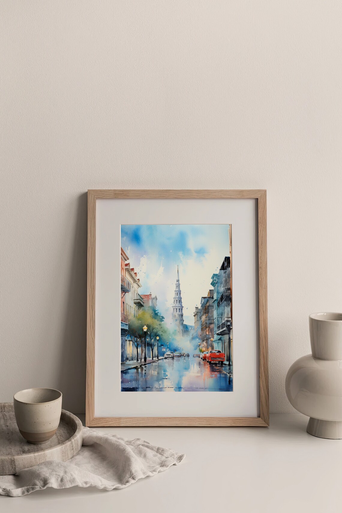 Church Street Charleston Watercolor Travel Poster - Image 4