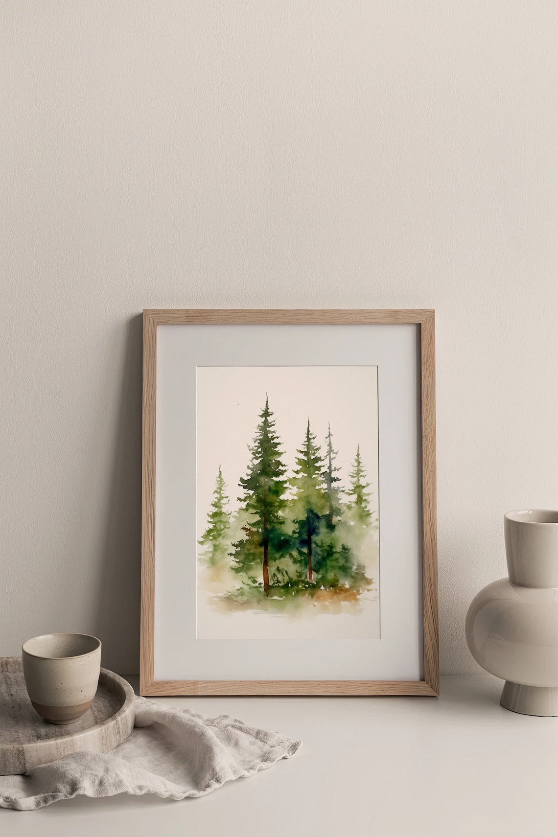 Pacific Northwest Forest Watercolor Art Print - Image 4