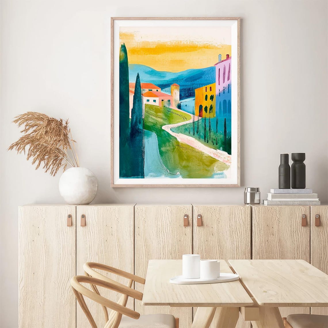 Tuscany Watercolor Art Print Tuscany Houses Painting Italy Countryside Wall Art Print Travel Gifts By Feelingprints - Image 5