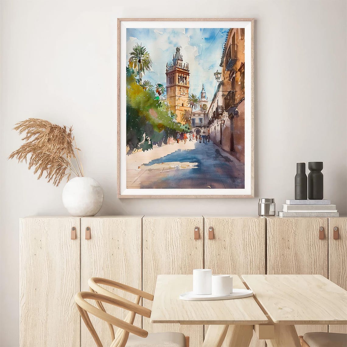 Seville City Watercolor Art Print Spain Cityscape Watercolor Painting Cityscape Wall Art Travel Gifts By Feelingprints - Image 5