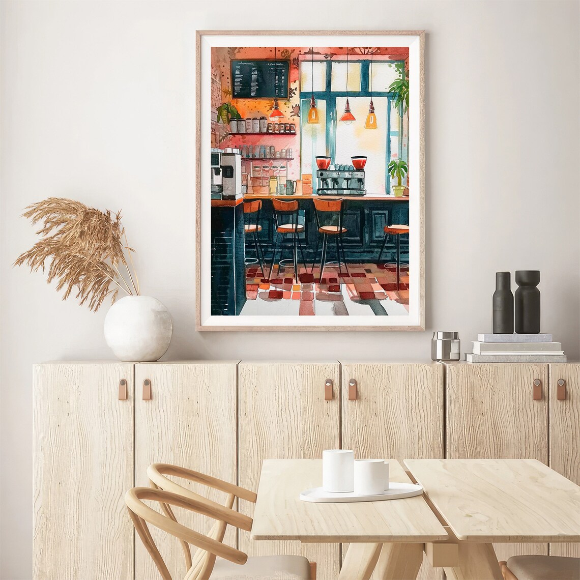 Cafe Watercolor Art Print, Coffee Kitchen Decor - Image 5