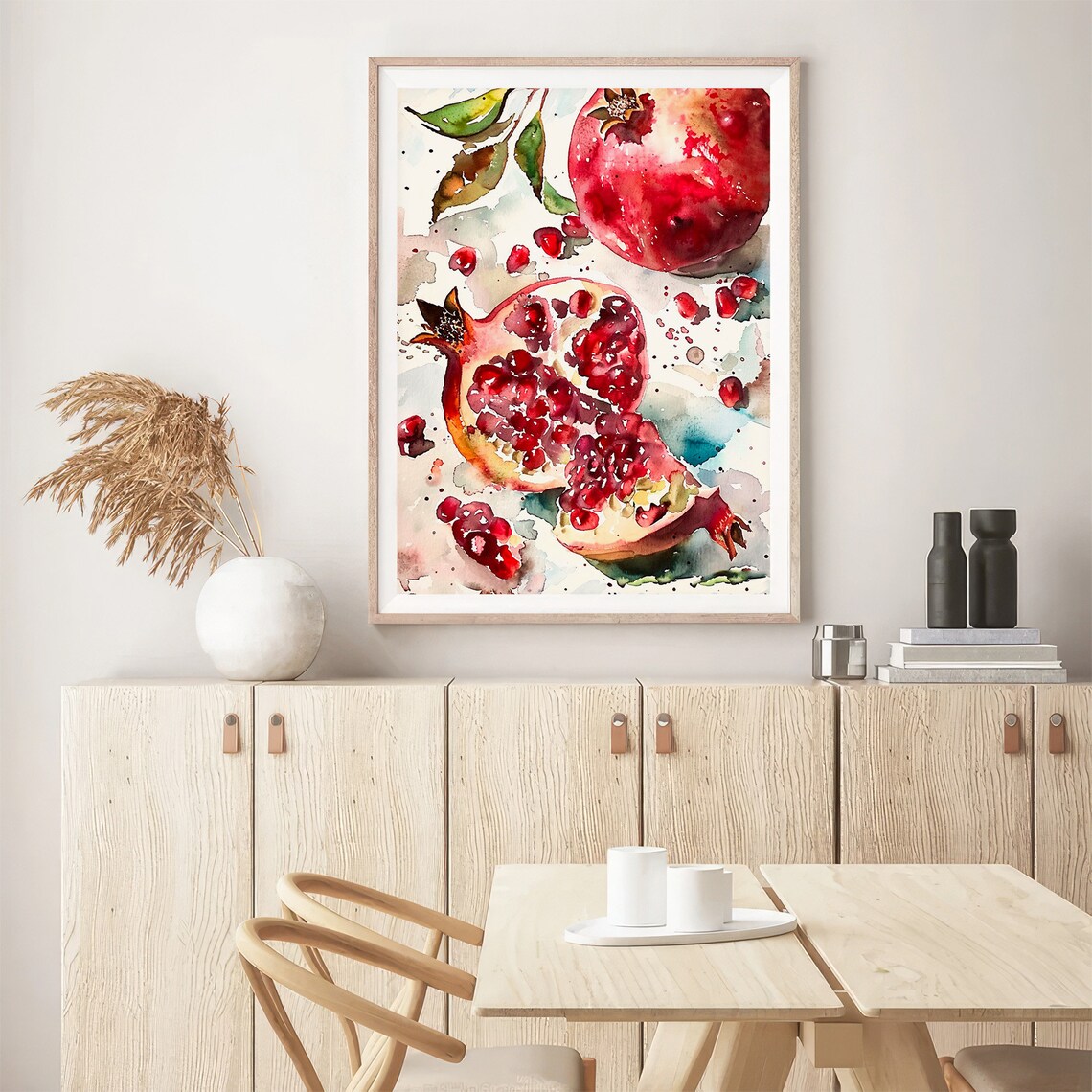 Pomegranate Watercolor Art Print, Kitchen Wall Decor - Image 5