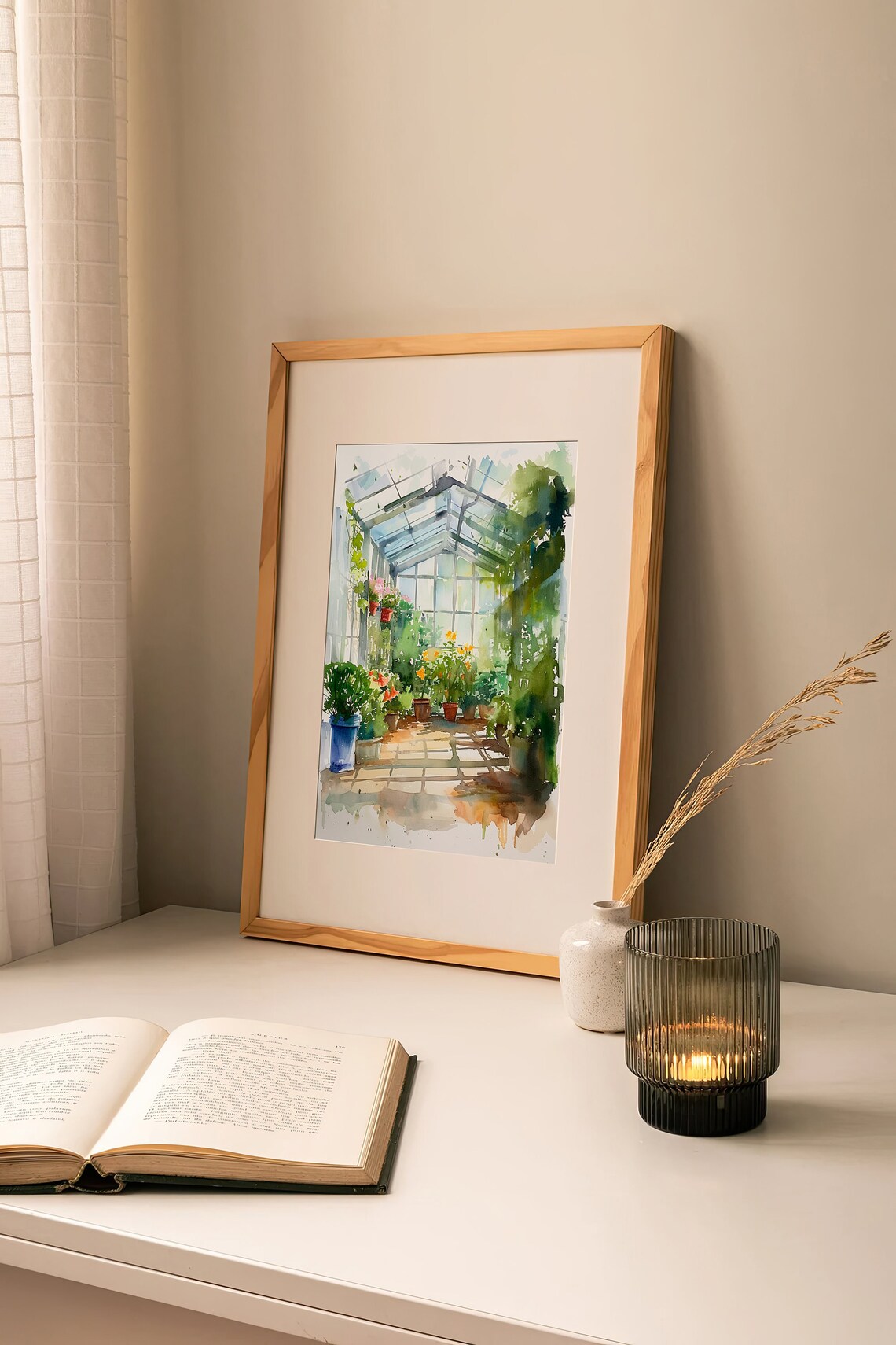 Greenhouse Painting Botanical Watercolor Art Print - Image 3