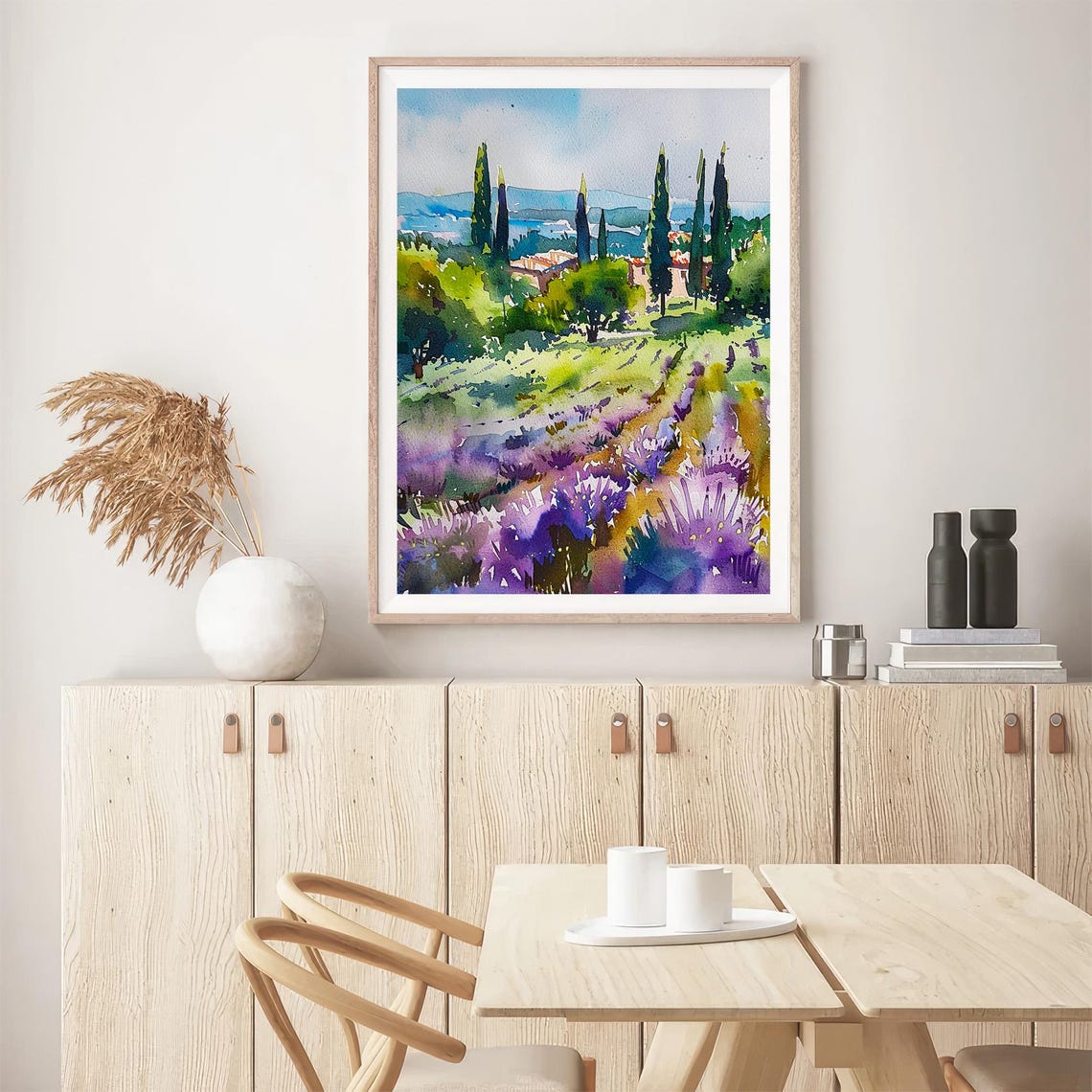 Provence Lavender Field Cypress Trees France Poster Large Wall Decor - Image 5