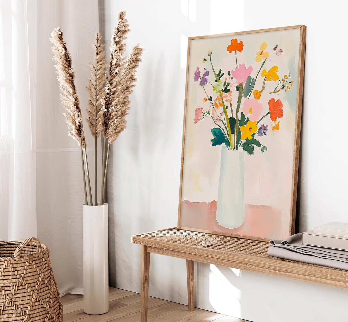 Spring Flowers Watercolor, Daisies, Mother's Day Gift - Image 2