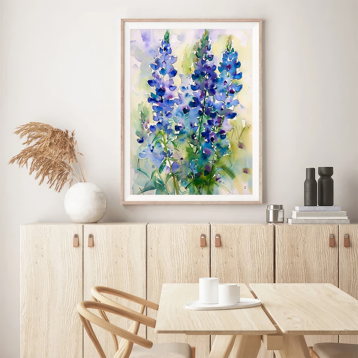Bluebonnet Watercolor Art Print, Floral Wall Painting - Image 5