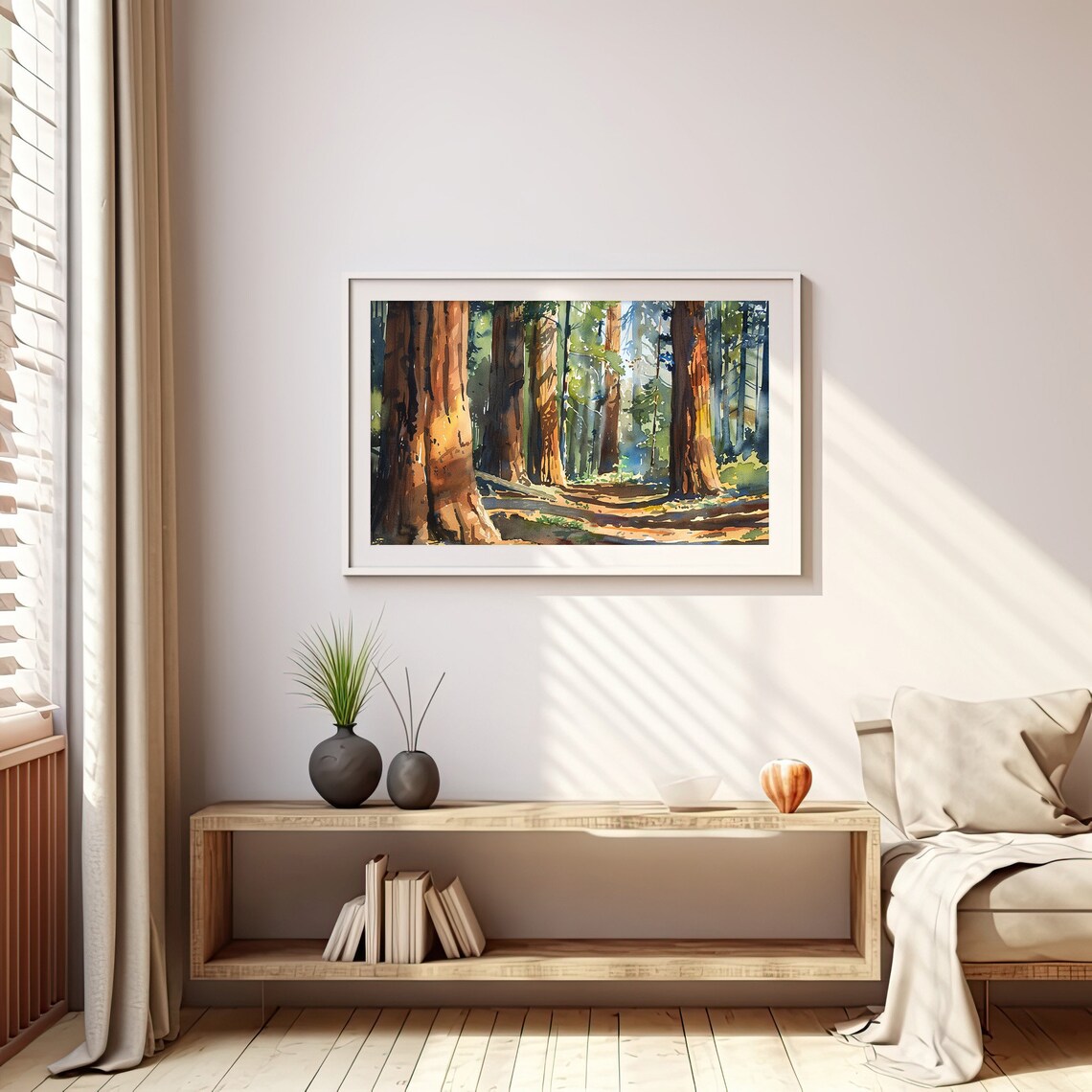 Sequoia National Park Watercolor Art Print, California - Image 5
