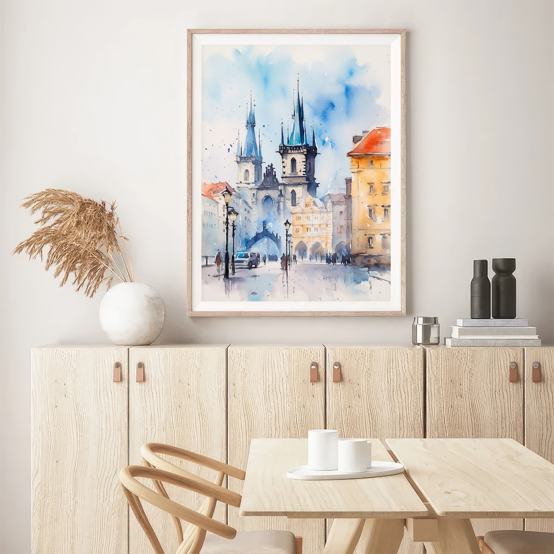 Prague Watercolor Cityscape Travel Poster - Image 5