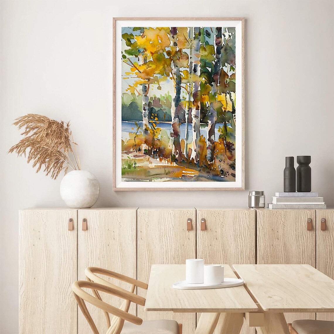 Birch Trees Watercolor Art Print, Aspen Forest - Image 5
