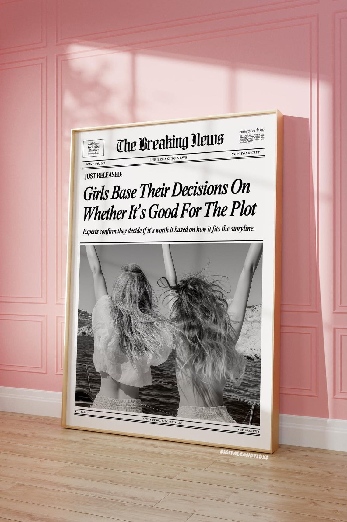 Good for the Plot Girls Decisions Funny Satirical News Poster