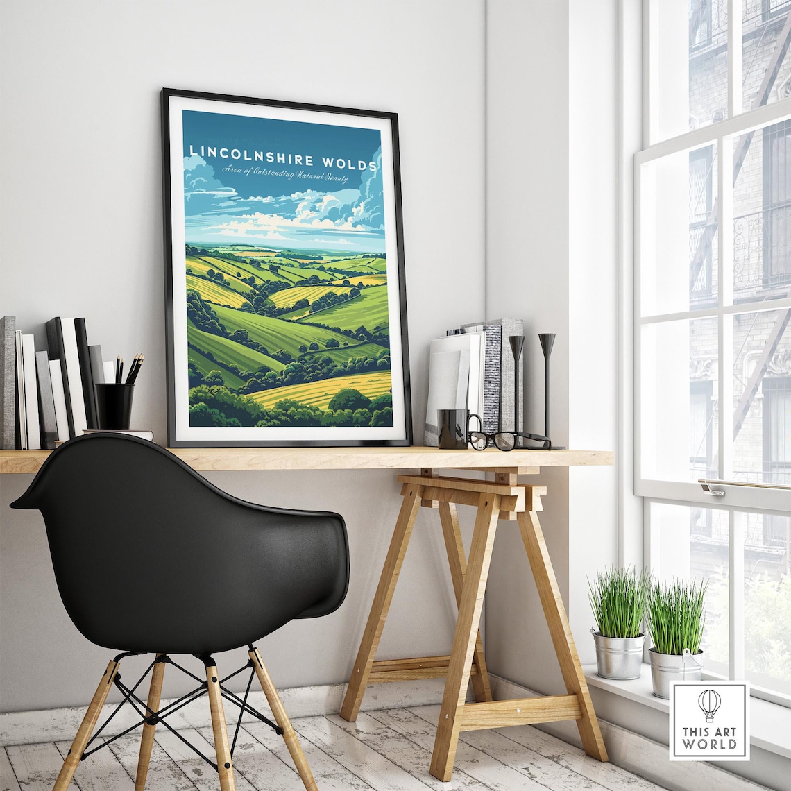 Lincolnshire Wolds Rolling Farmland Hills England Countryside Poster - Image 4