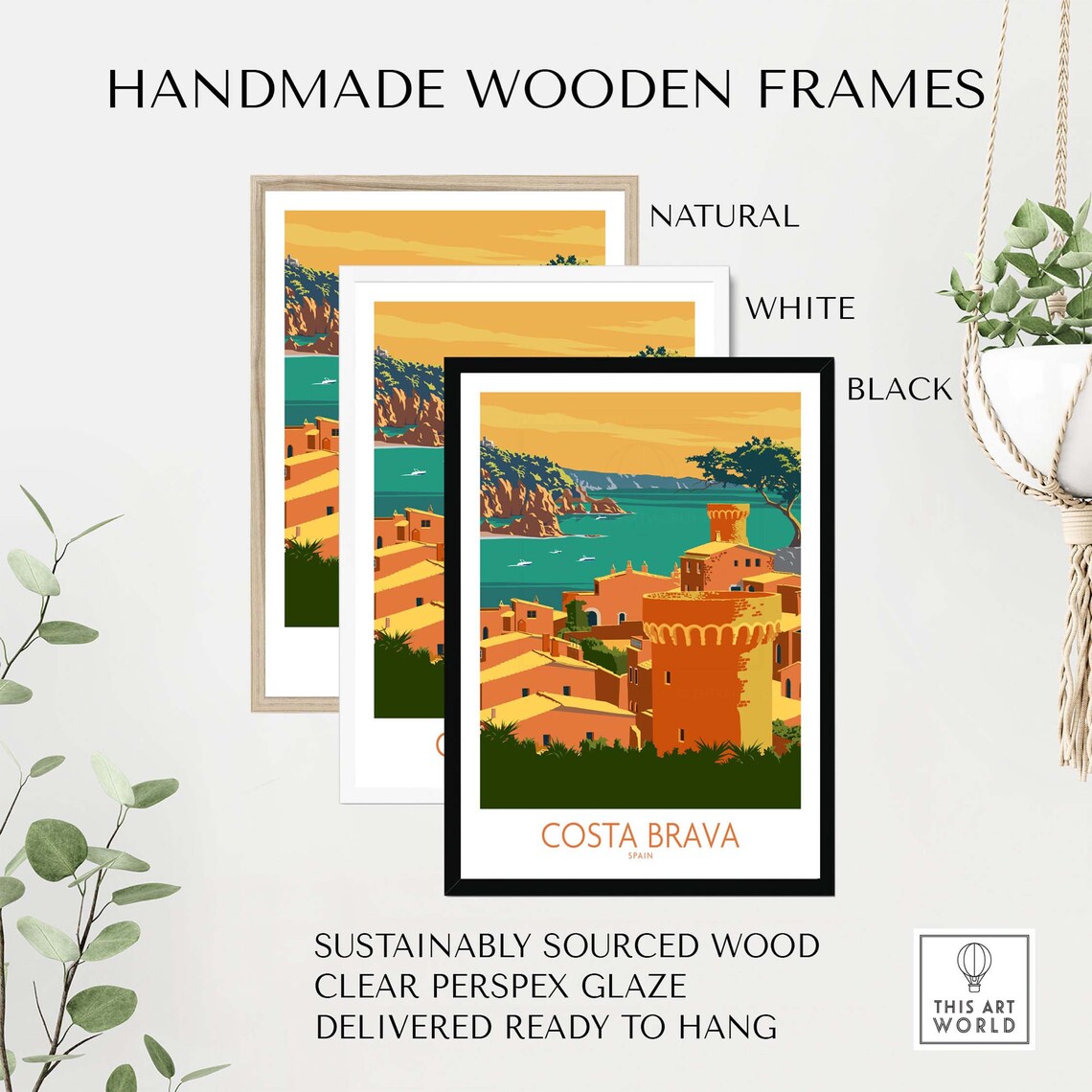 Costa Brava Travel Poster, Spain Wall Art Print - Image 2