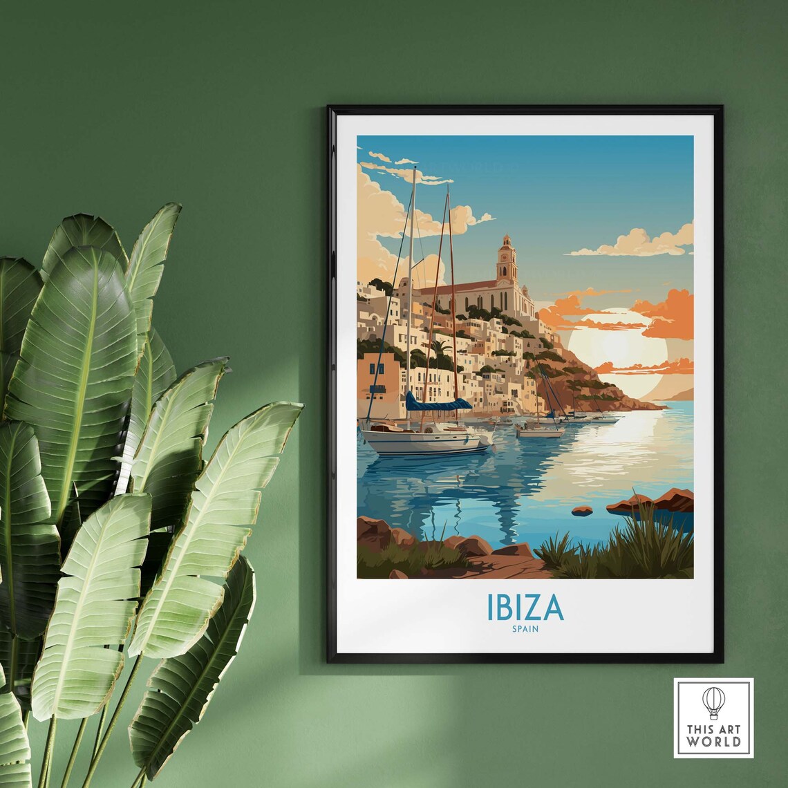 Ibiza Modern Spain Travel Poster, Art Print - Image 2