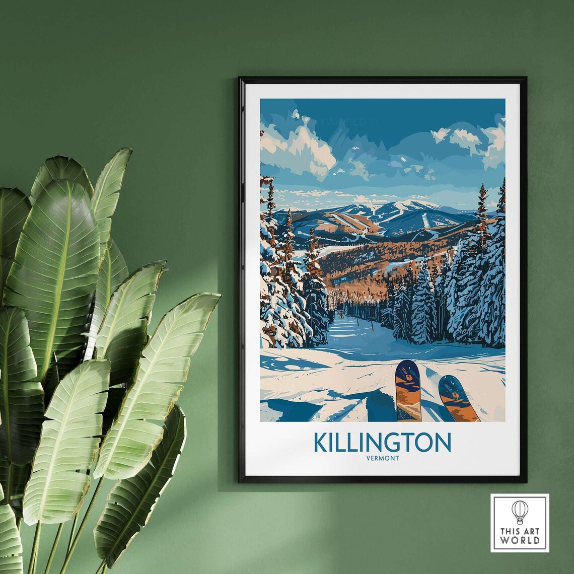 Killington Vermont Ski Poster, Gift for Art Lovers - Image 2