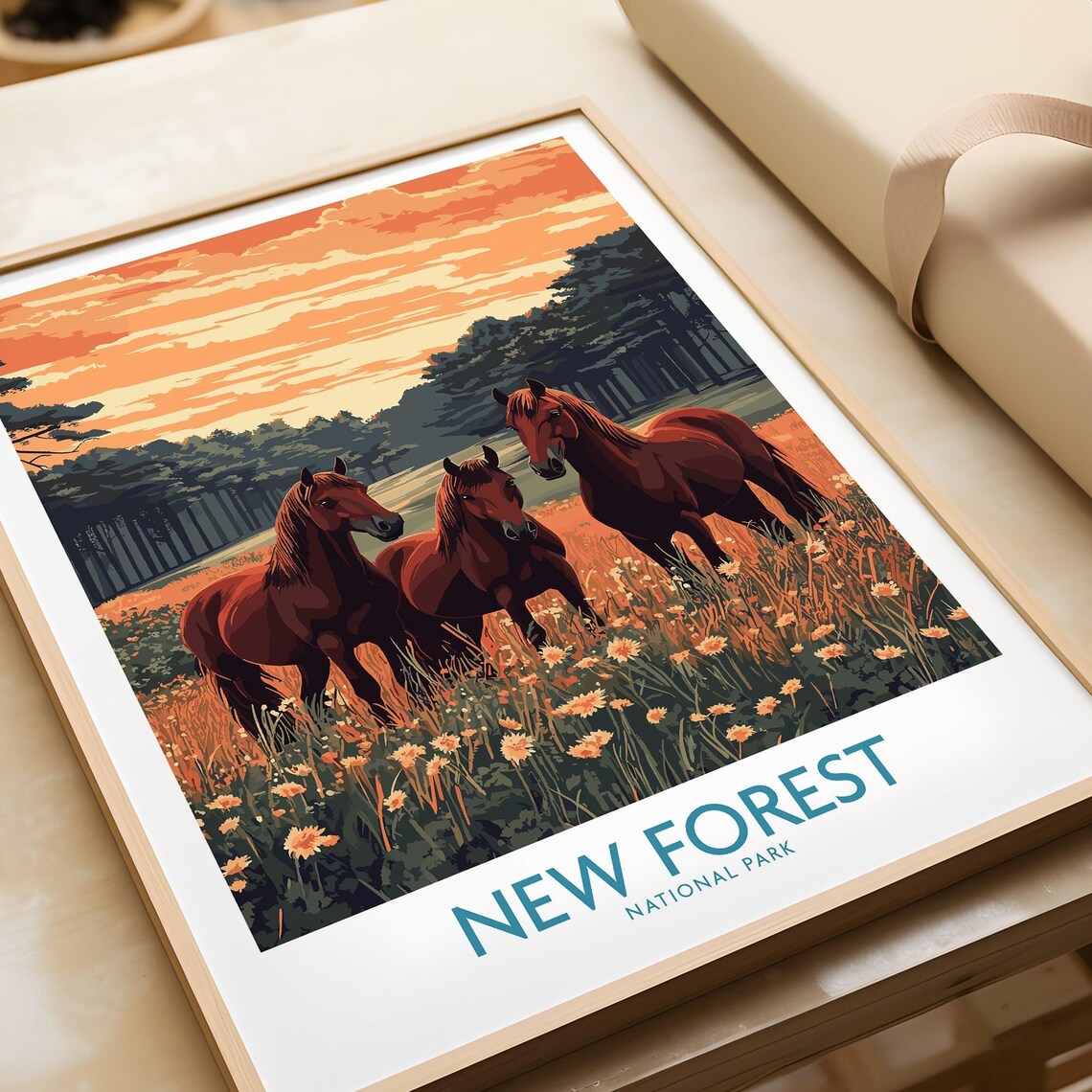 New Forest Travel Poster, England National Park