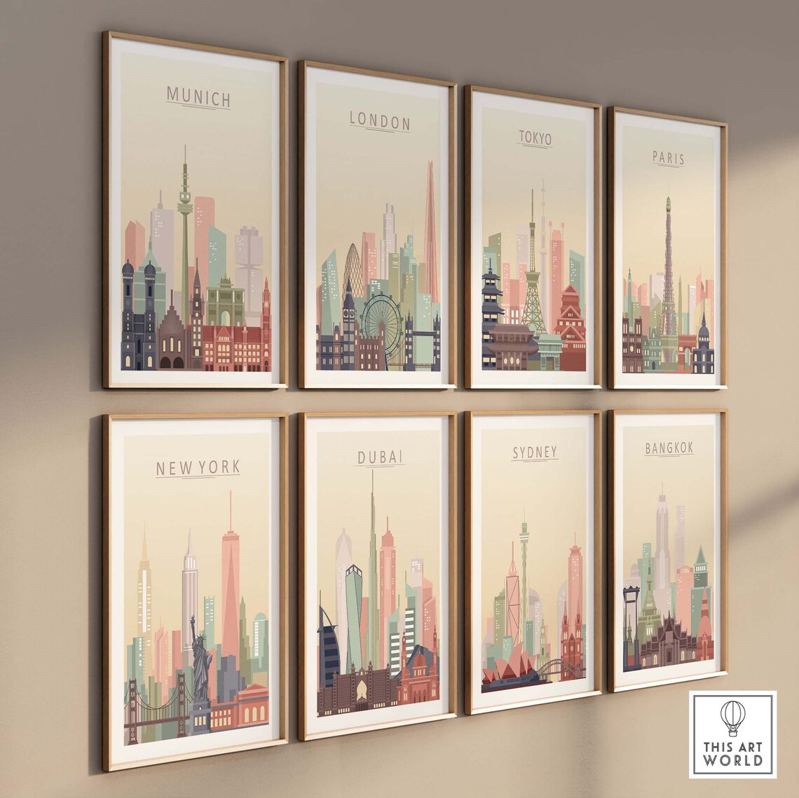 Munich Skyline Print, Germany Cityscape Wall Art - Image 3